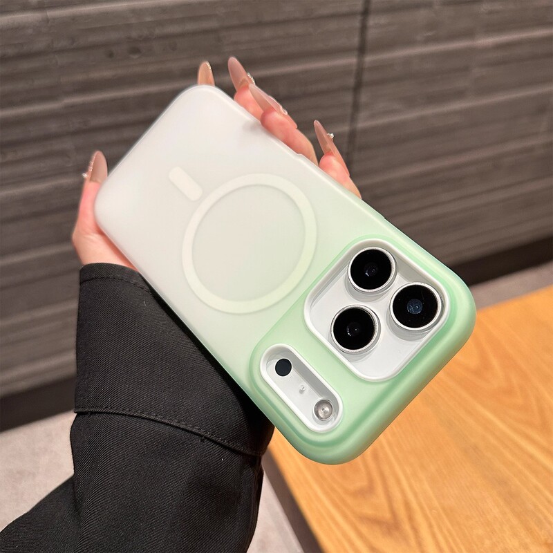 适用iPhone17PROMAX手机壳磨砂渐变磁吸苹果16肤感二合一保护套15|undefined