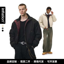 捷展男装|立领飞行夹克25冬季新品Cleanfit解构剪裁立领棉服外套