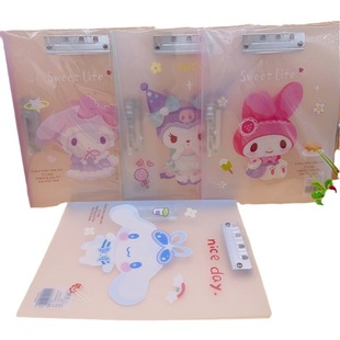 Creative cartoon A4 double-sided clip cute fun modeling folder children's writing collection double clip test paper storage folder