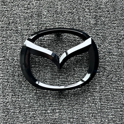 Suitable for Mazda 3 Axela Overseas Version Front and Rear Car Logo Black Warrior Modified Mazda3 Letter Logo Tail Logo (Car logo) - 14-16-mazda-3-front-logo-black