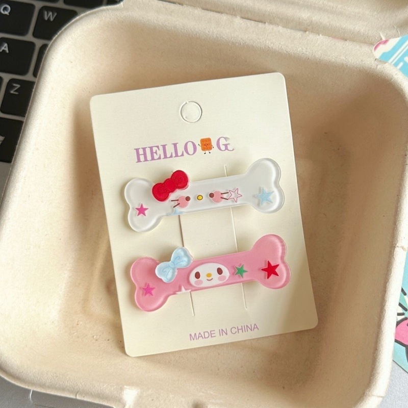 サンリオスターボーンヘアクリップインかわいいガーリーハート漫画前髪サイドクリップヘッドバンドカード女性の新しいアクセサリー|undefined