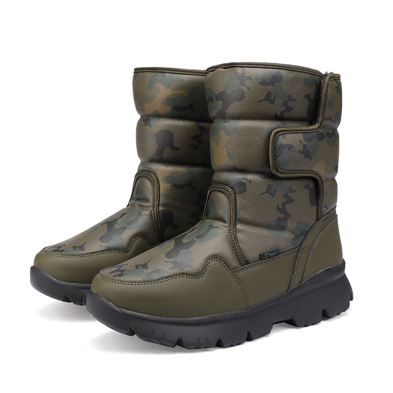 Zapatos de copo de nieve de nueve colores serie sitaqi botas de nieve para hombres talla grande suela gruesa forro de lana gruesa al por mayor y al por menor