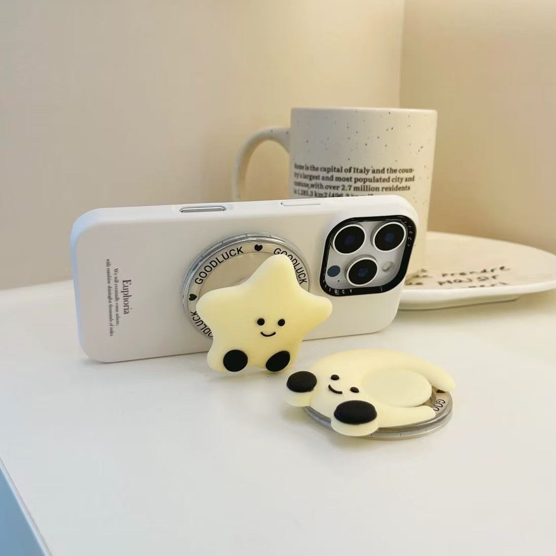 Simple película inglesa de fondo blanco 16ProMax soporte magnético iphone14 para Apple 15 funda para teléfono móvil 13 mujer