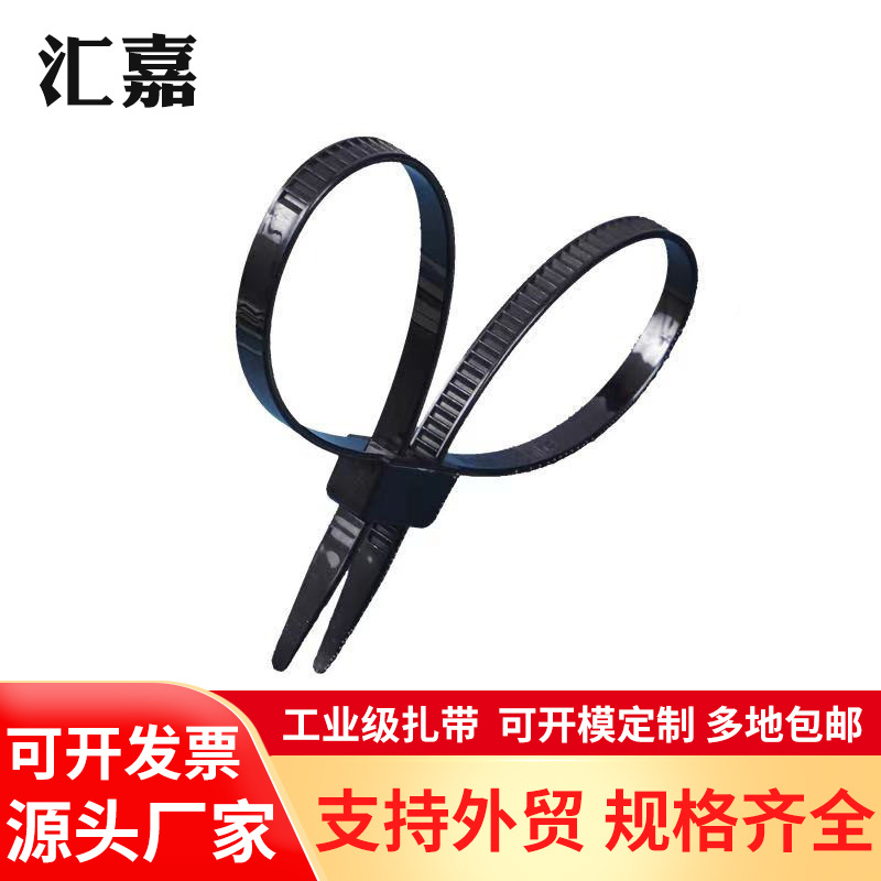 FUENTE Fábrica al por mayor de gran cantidad de doble agujero doble hebilla de nylon cable Tie de autobloqueo cable tie 12X700 cable tie mariposa