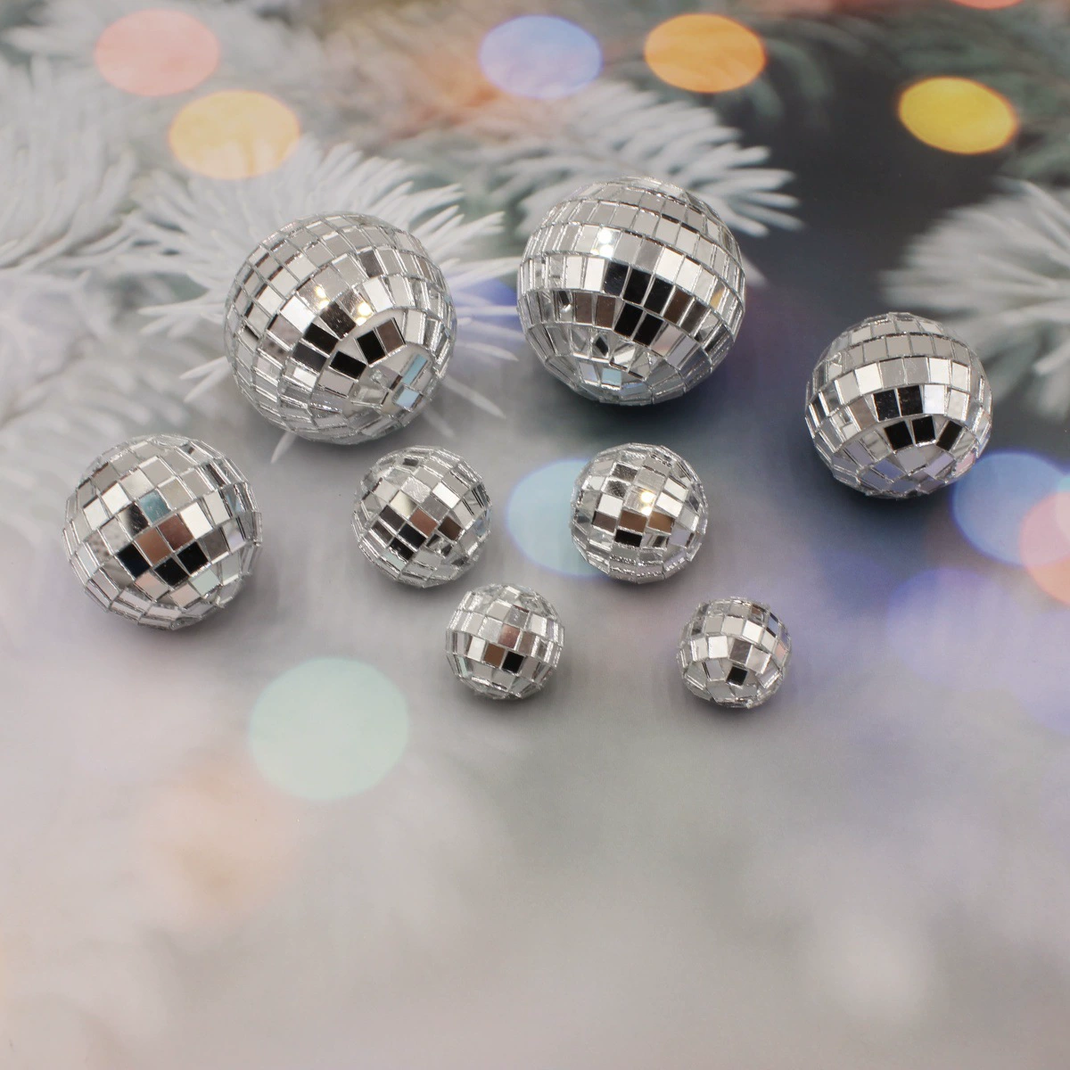 Индивидуальные оптовые лазерные диско-шары 2-5 см, мозаичные зеркальные шары, рождественские подвески из стекла ручной работы.