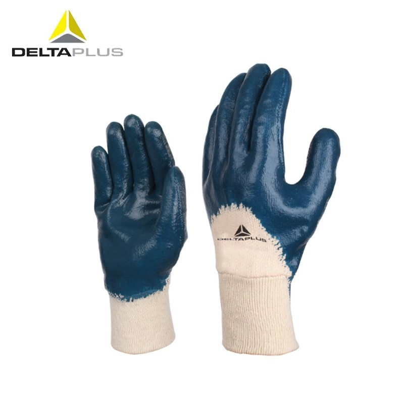 Delta 201150 guantes de nitrilo pesados antideslizantes resistentes al aceite guantes de punto transpirables y resistentes al desgaste guantes de sitio de construcción