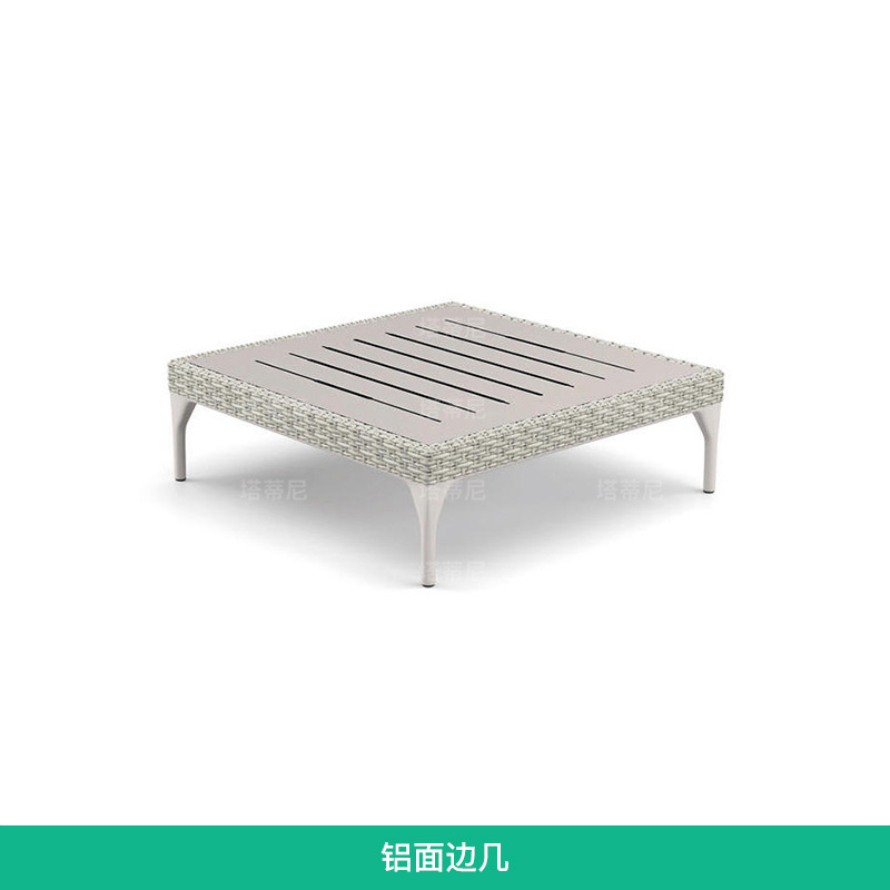 Conjunto de sofás para exteriores, muebles de esquina para patio o balcón, sofá de ratán para terraza de villa o solárium.