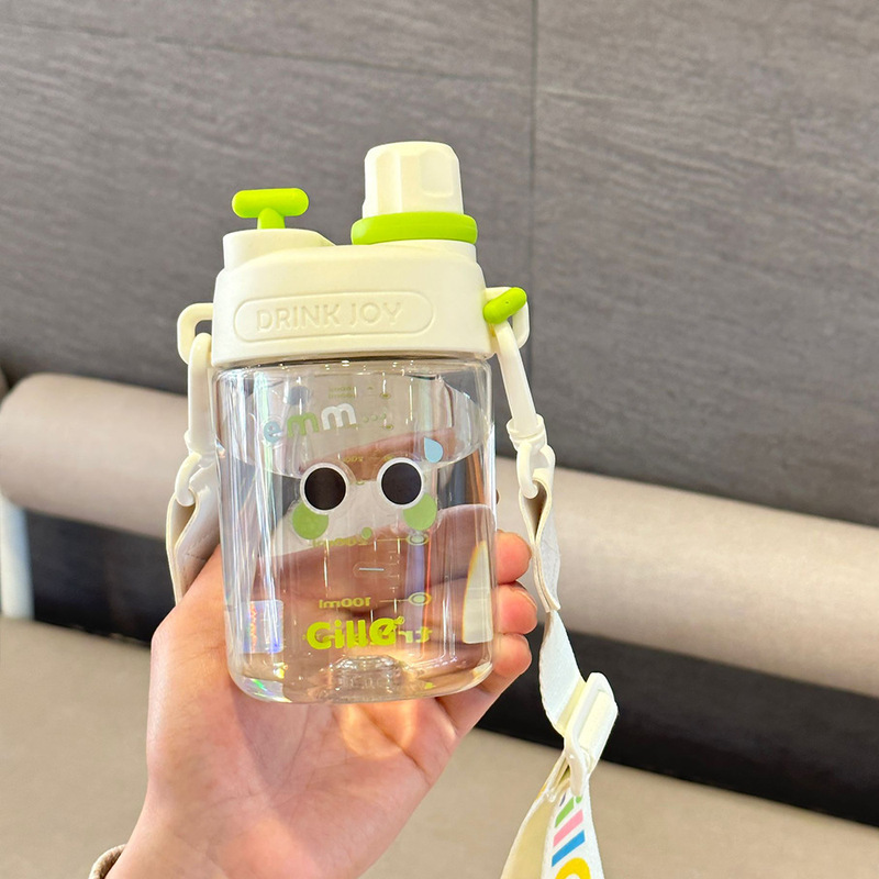 希楽コップ女子児童通学専用tritanプラスチックコップ男性ストローコップかわいい夏学生水筒|undefined