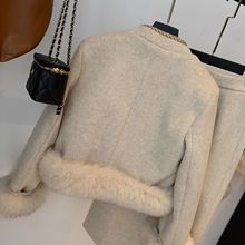 新中式国风女装套装裙富家千金感小香风夹棉内胆两件套女冬装