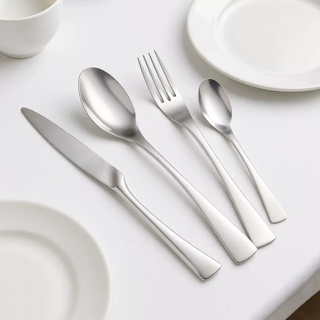 跨境304不锈钢卡雅西餐刀叉勺四件套牛排刀叉两件套西餐餐具套装
