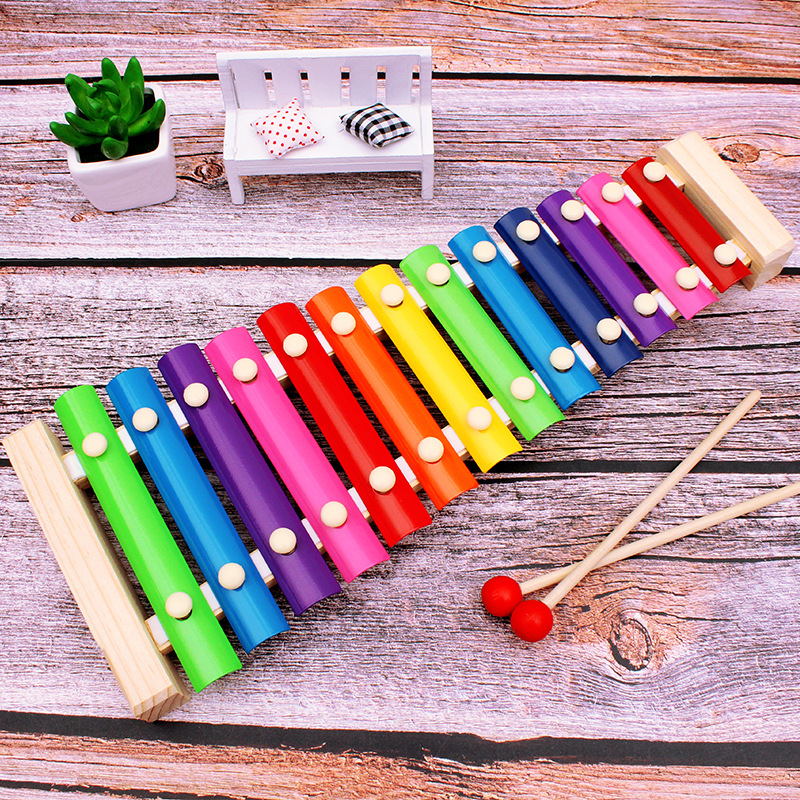 woodiness Thirteen Knock piano Blow Musical Instruments initiation education cognition Young Children baby intelligence Toys 1-3 year