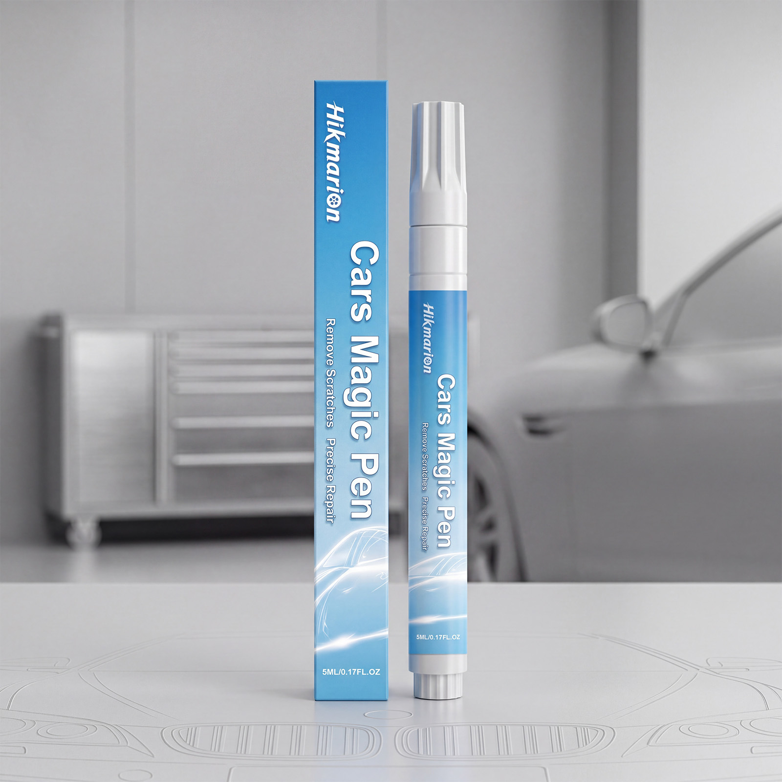 Cross-Border Foreign Trade Full English Version Hikmarion Car Light Scratch Repair Pen Paint Scratch Refurbishment Touch-Up Pen