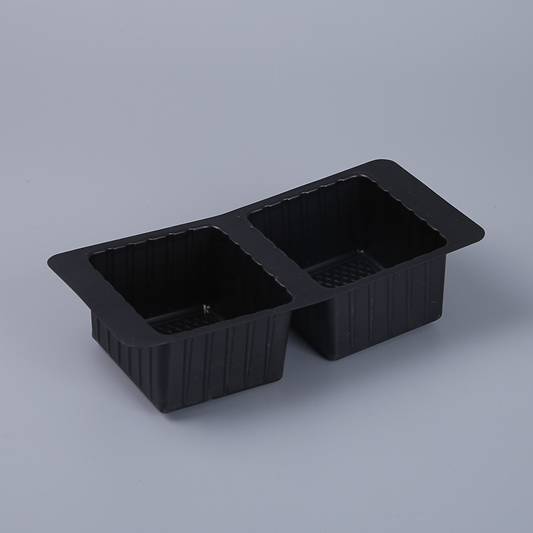 食品黑色塑料托盘一次性盒蛋黄酥糕点食品托盘各类定选制作