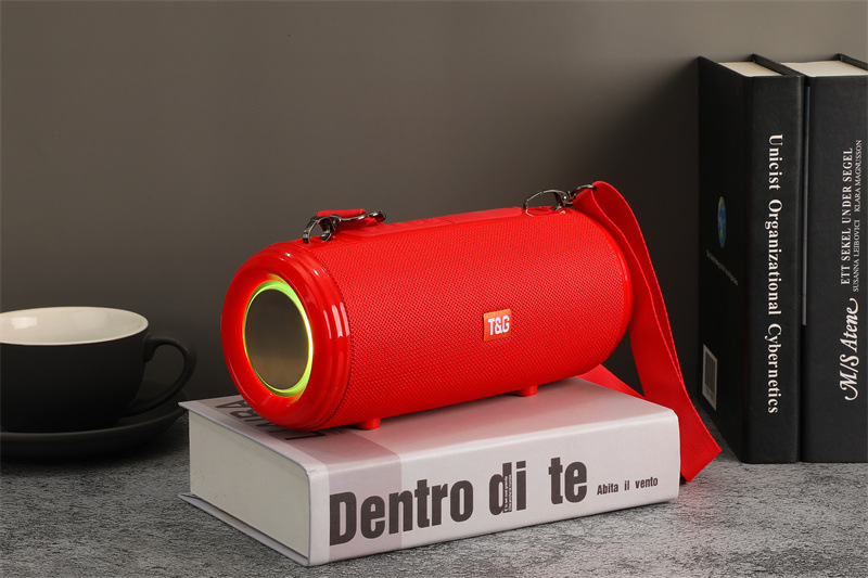 Altavoz Bluetooth TG537, subwoofer impermeable con luces RGB, tarjeta T, para exteriores