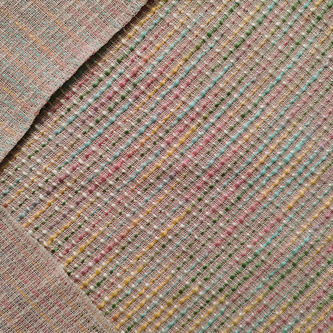 撞色格子小香风面料 梭织粗纺色织格子布 春秋套裙套装外套面料