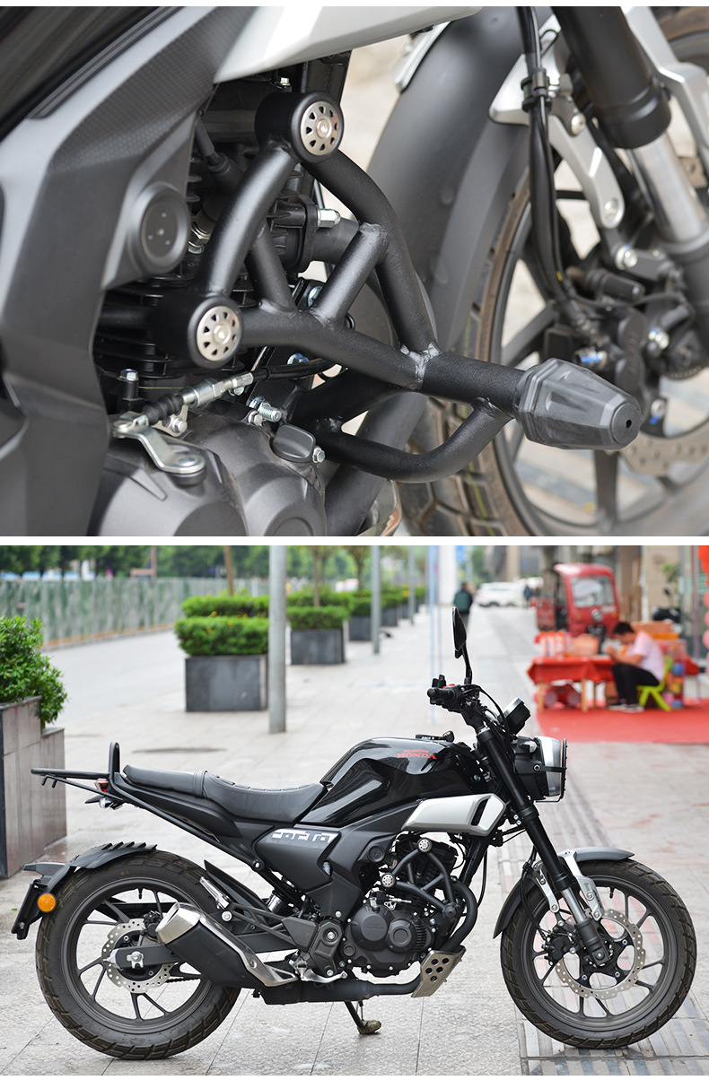 Suitable for Honda Cbf190Tr Bumper Competition Bar Front Bumper Rubber Head Bumper Motorcycle Bumper Modification
