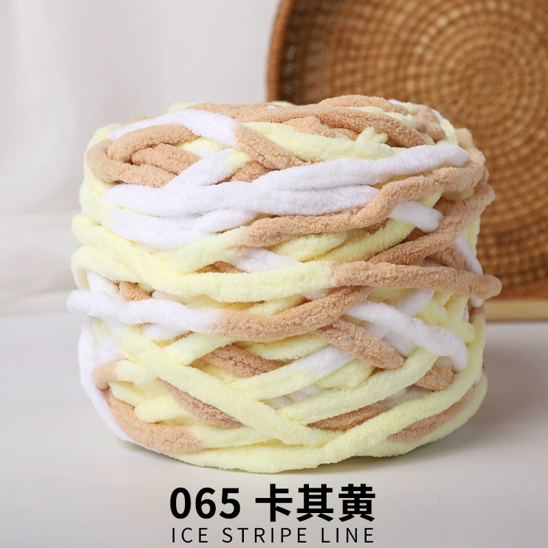 Yarn ball 100% polyester, bulky soft DIY scarf yarn, baby colors, 11×11×12 cm