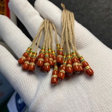 批发精美南红玛瑙diy银弟子珠配饰（多样性）发其一尺寸5.2*4.6