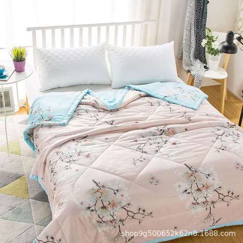 Diamond velvet summer cool quilt air-conditioned quilt children's student quilt machine washable single and double thin quilt core gift box quilt wholesale