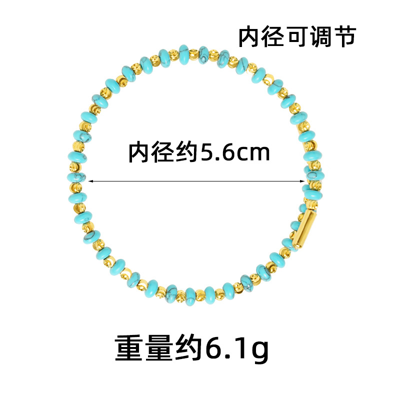 Brazalete de oro de arena vietnamita azul y verde de la marea nacional de cuentas de temperamento de las mujeres no se desvanecerá nicho al por mayor joyería de alta calidad