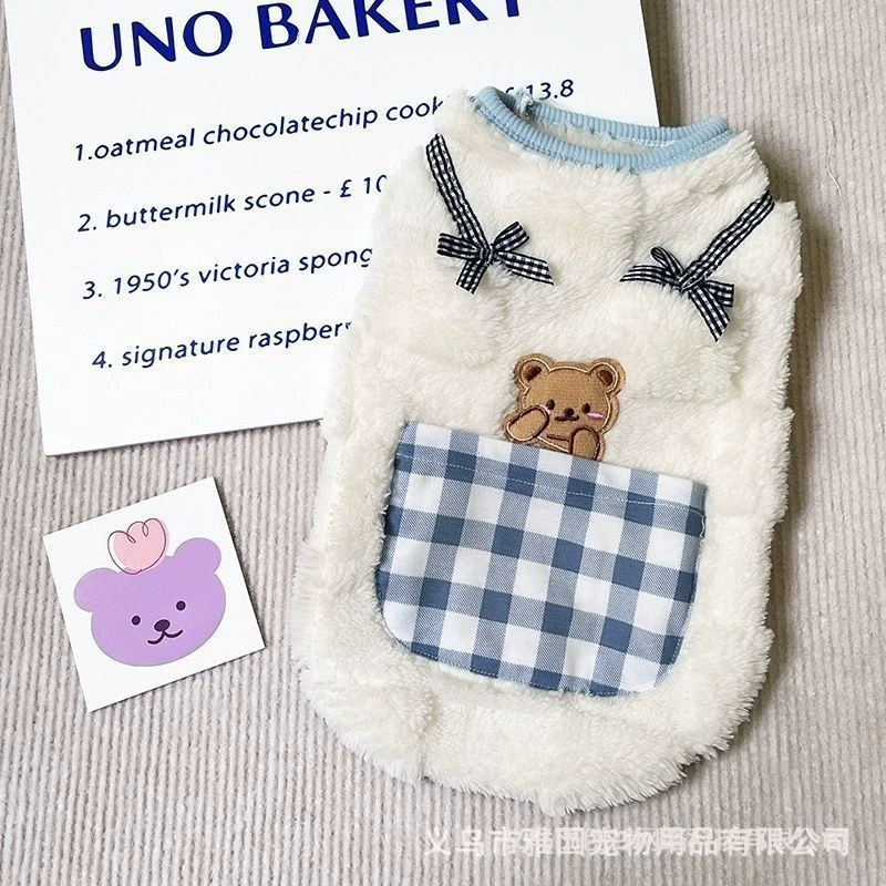 Одежда для собак осень-зима новый Тедди лучше, чем медведь маленькая собака зимой толстый жилет домашнее животное кошка бархат жилет оптом