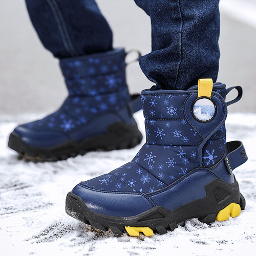 Cross-border girls' snow boots manufacturer wholesale winter children's snow boots warm winter boots foreign trade boys' anti-slip cotton shoes