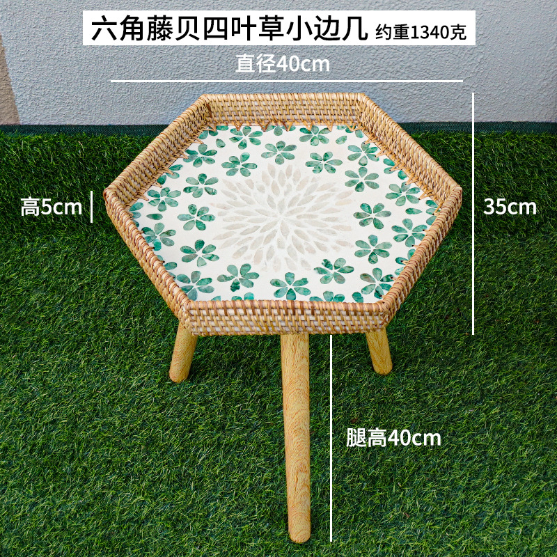Mesa de té de madera sólida, mesa de té de madera sólida, sofá de salón, mesa redonda de balcón, mesa de té de almacenamiento en el hogar
