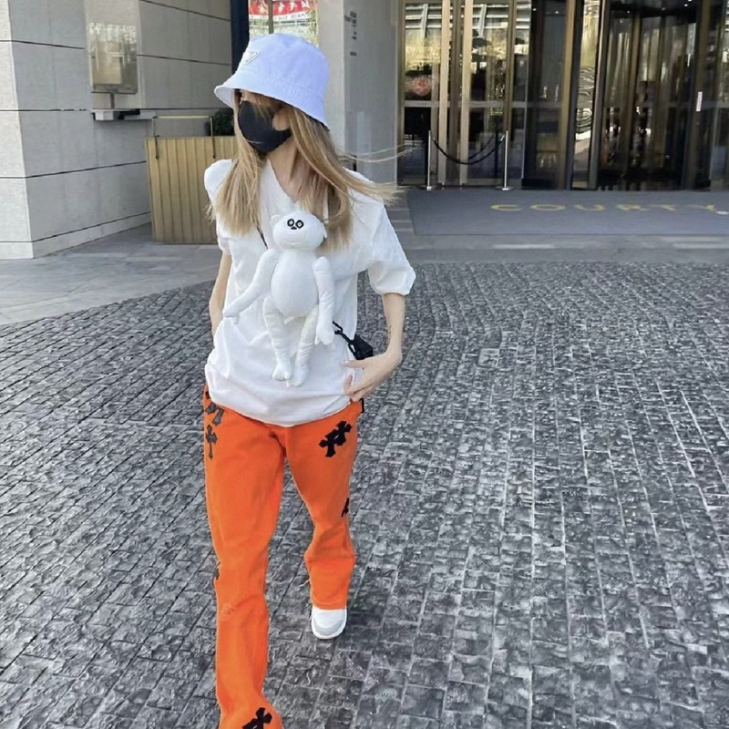 Correct Version of Crowe's 25-Year New Model 501 Bottom Plate Leather Cross Slightly Flared Jeans Trendy Couple Style