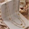 Fashionable necklace from pearl, retro accessory, long sweater, chain, Korean style, European style