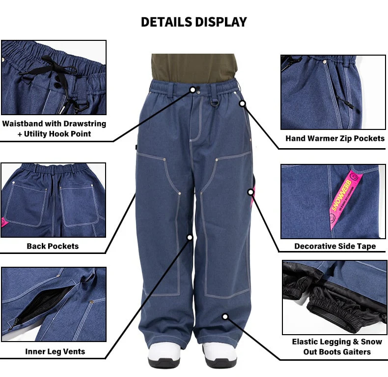001 SNOWVERB Tag Pantaloni invernali caldi da esterno unisex impermeabili antivento da snowboard di alta qualità, caldi e venduti a prezzi accessibili_voghion.com