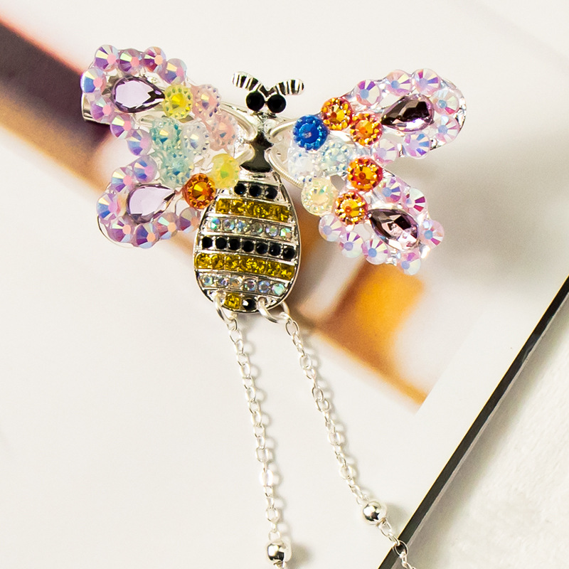 银色高档彩钻小蜜蜂1