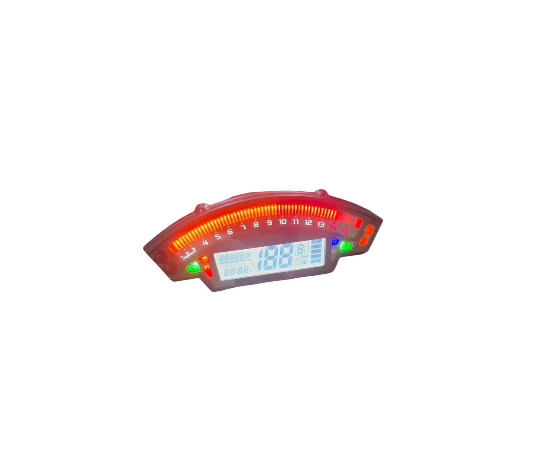Motorcycle Modification Accessories Lcd Display 6-Speed Lcd Instrument Colorful Odometer Speedometer Water Temperature Oil Universal