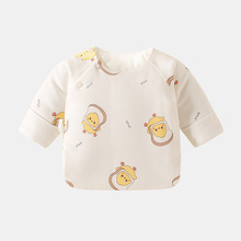 新生婴儿半背衣a类无骨夹棉内衣初生儿宝宝棉衣秋冬保暖婴儿上衣