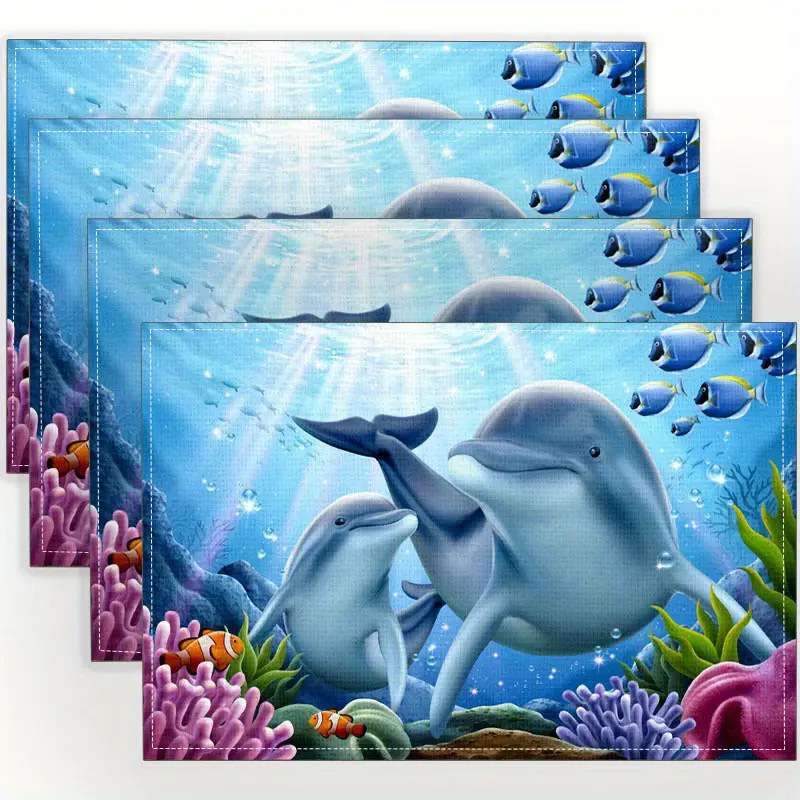 Transfronterizos lino almohadilla de mesa Aliexpress TEMU Amazon almohadilla de mesa cuadrada búfalo rojo almohadilla de Navidad Día de la Independencia