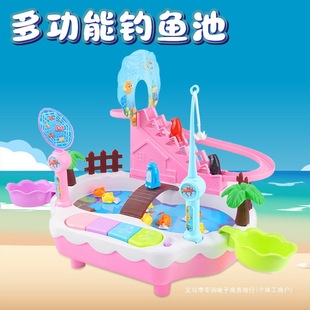 Fishing Maglev Penguin Climbing Stairs Maglev Slide Magnetic Electric Intellectual Toy Baby New Year Gift