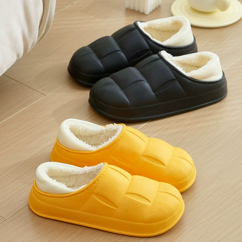 2025 Net Red Зимой в помещении обувь для пар студентов удобные простые хлопчатобумажные тапочки теплые домашние новые плюшевые