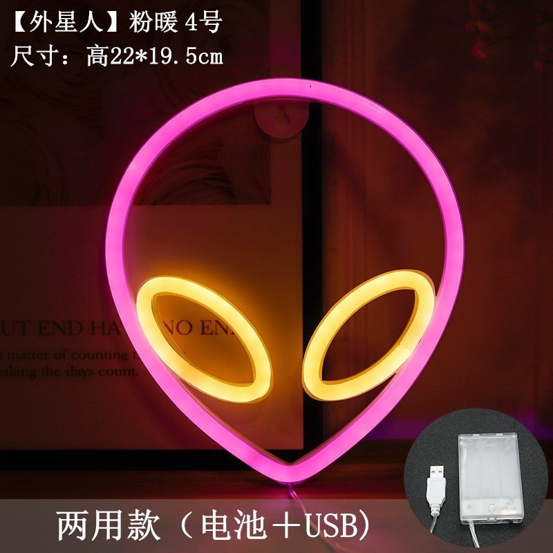 Lámpara de neón LED modelada luz nocturna dormitorio rojo en línea pared decoración lámpara de fiesta de cumpleaños atmósfera lámpara de color