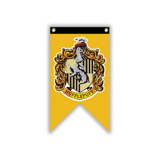Factory direct in stock swallowtail flag Harry Potter family flag decoration Huffpach flag theme colored flag