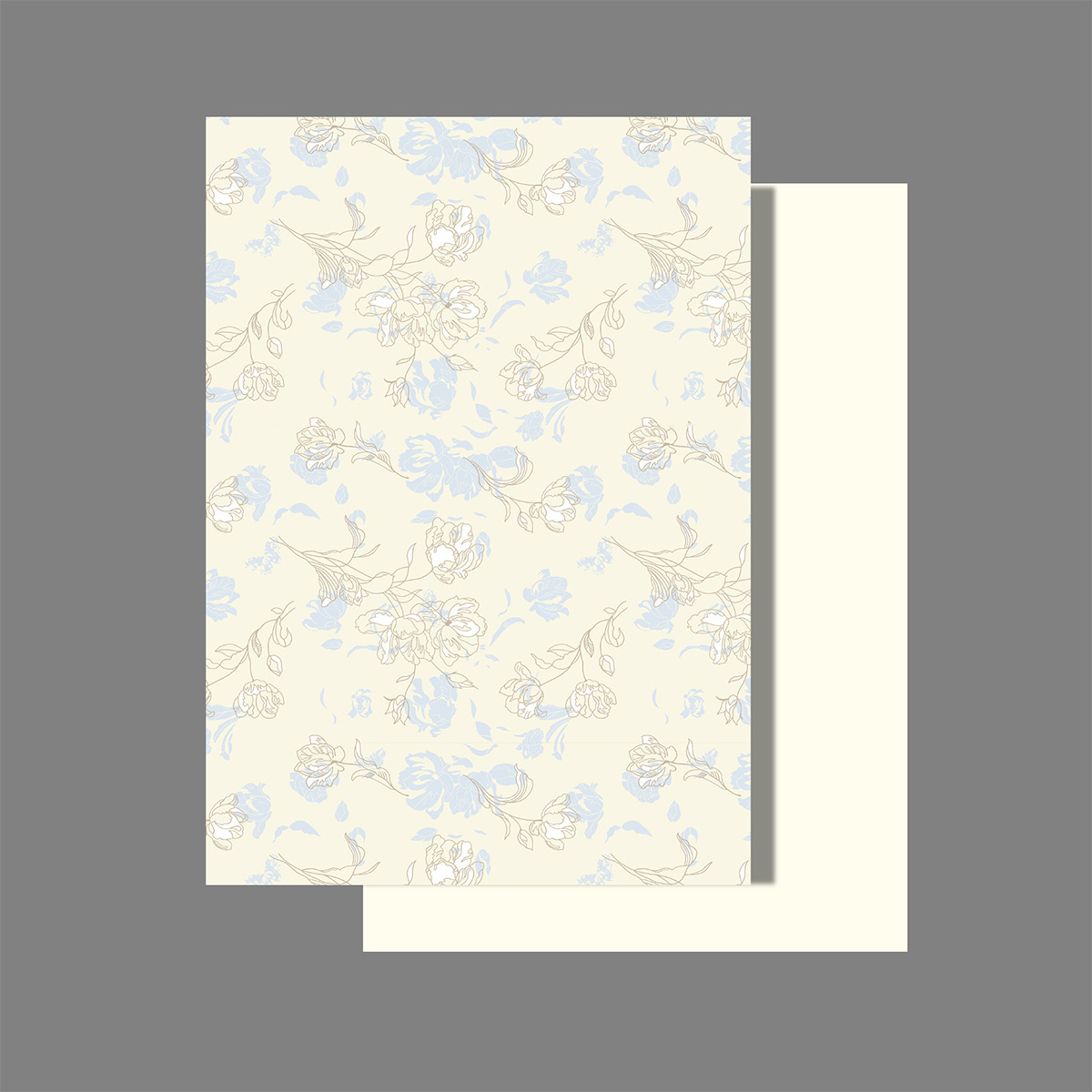 Los siete colores cordier que florecen en el año engrosado papel de embalaje floral impresión de embalaje floral papel de moda DIY ramo material floral