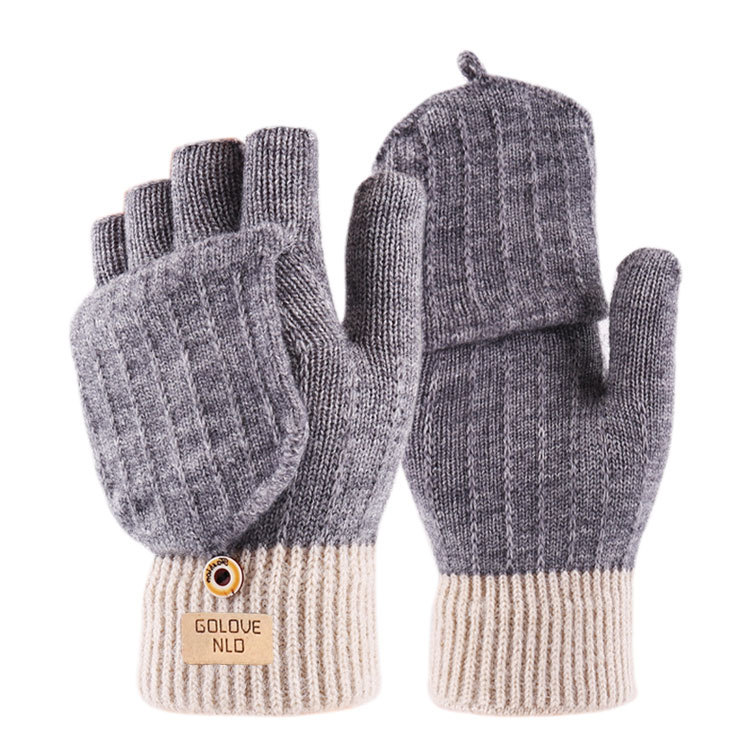 Guanti invernali in velluto spesso antifreddo da equitazione con touch screen, caldi guanti unisex in lana_voghion.com