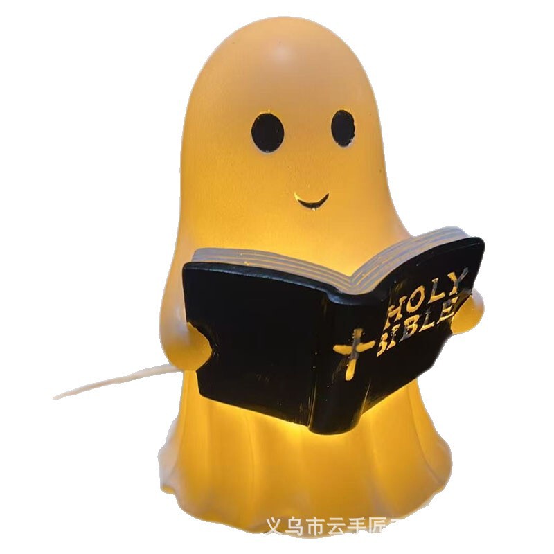 Cute Ghost Reading Book Lamp可爱的幽灵阅读书灯|undefined