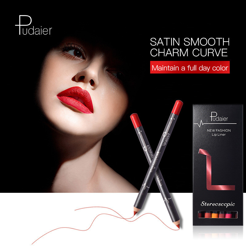 Pudaier goods in stock Foreign trade Lip Liner waterproof Easy Bleaching Matte velvet Lipstick Pen Cross border