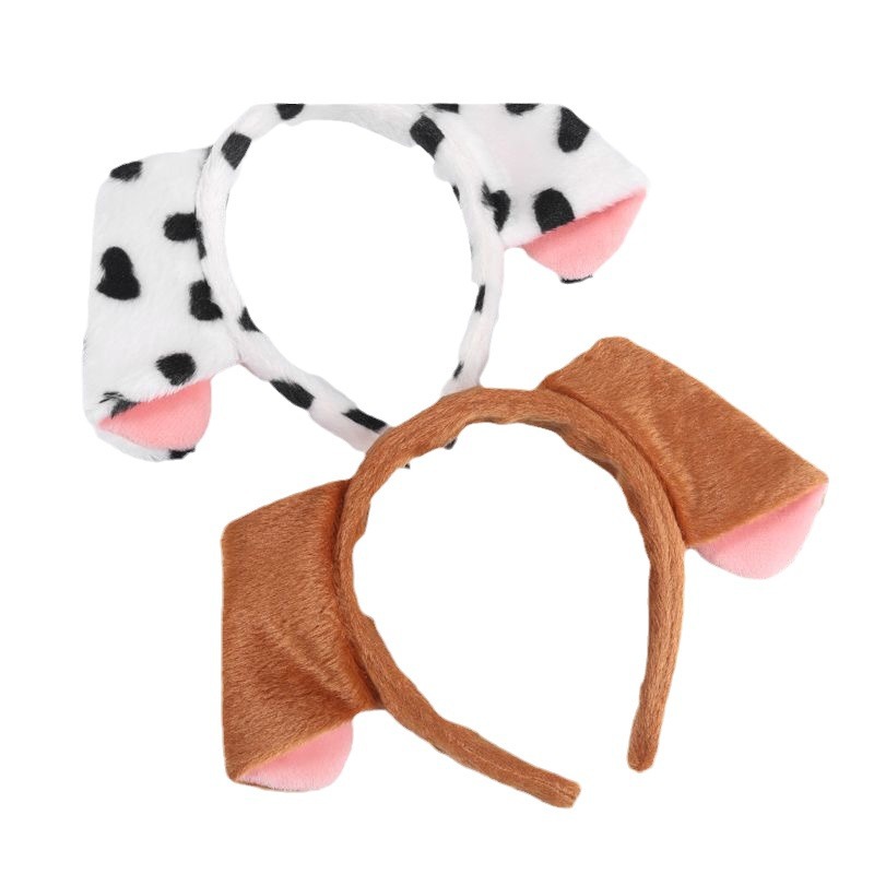 Halloween Dalmatian headband ears gloves skirt Halloween performance dress up suit_viptrois.com