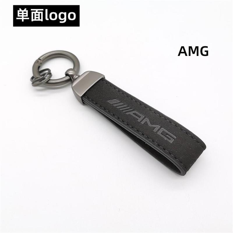 スエードレザーカーキーホルダートレンディなブランドカーロゴキーホルダーメンズハイエンドペンダントメルセデスベンツメタルレザーキーホルダー|undefined