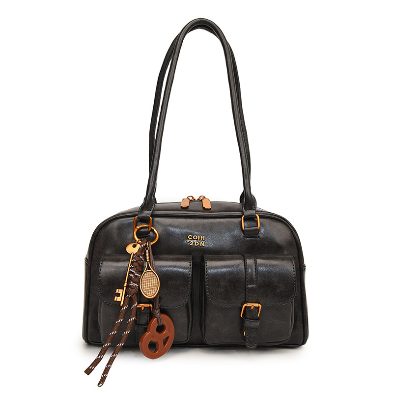 Retro Niche Underarm Bag For Women Autumn Winter Versatile Trendy Korean Handbag Large Capacity Bowling Bag Wholesale - Thumbnail 5