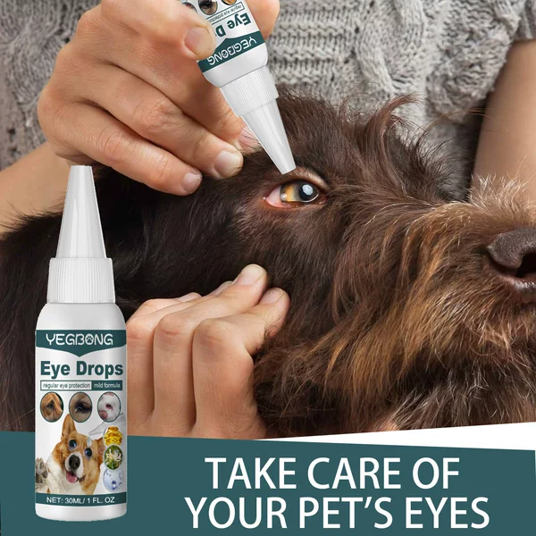 Yegbong Pet Eye Drops Cats and Dogs Universal Eye Care Cleaning Tears Eye Drops Eye Wash