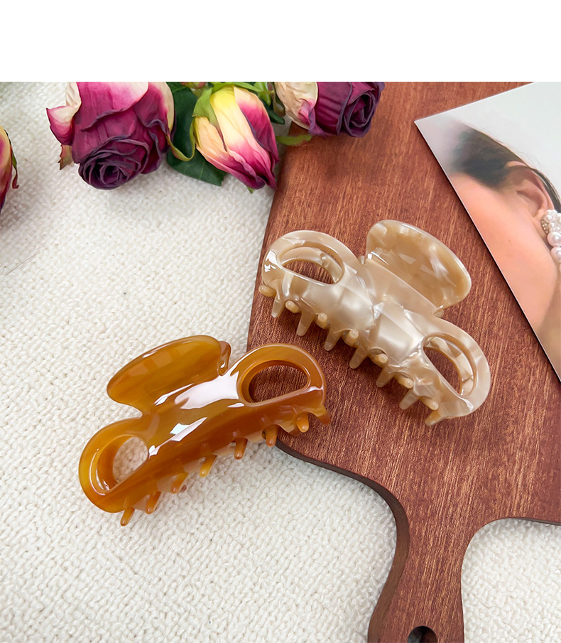 Acetic acid sheets Material Women's Sweet Bow Knot Acetic Acid Sheets Hollow Out Hair Claws