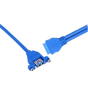 USB3.0 扩展线 20p 转双延长线（带耳朵）移动硬盘线