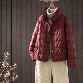 中年冬装羽绒棉服妈妈装时尚秋冬季新款新中式风棉服潮