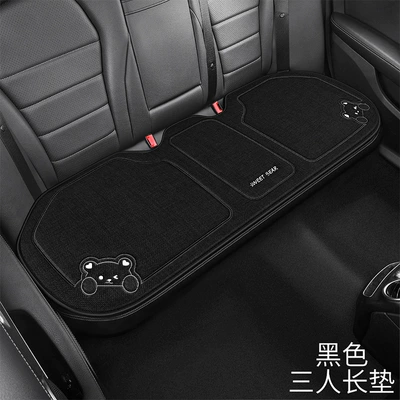 Seat cushion, seat cover All Seasons, Linen Cartoon - rear-three-seat-bench-seat-black-sweet-bear